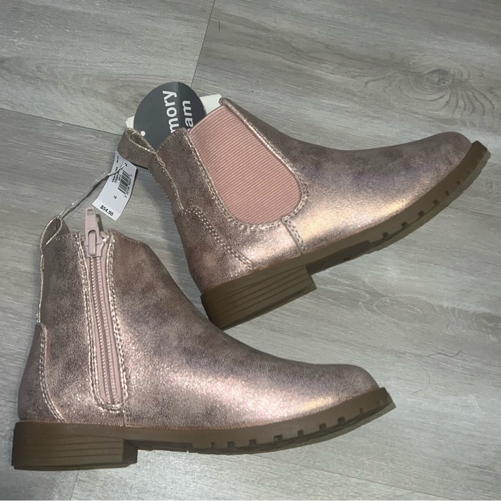 Girls Gap Metallic Pink Boots- Size 12C- NWT